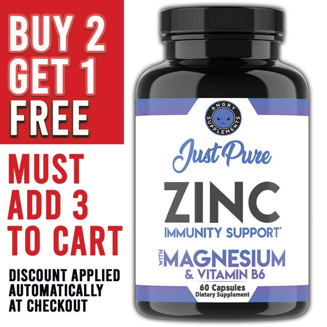 Zinc plus Magnesium & Vitamin B6 Caps, Sistema inmune Support, Immunity Booster