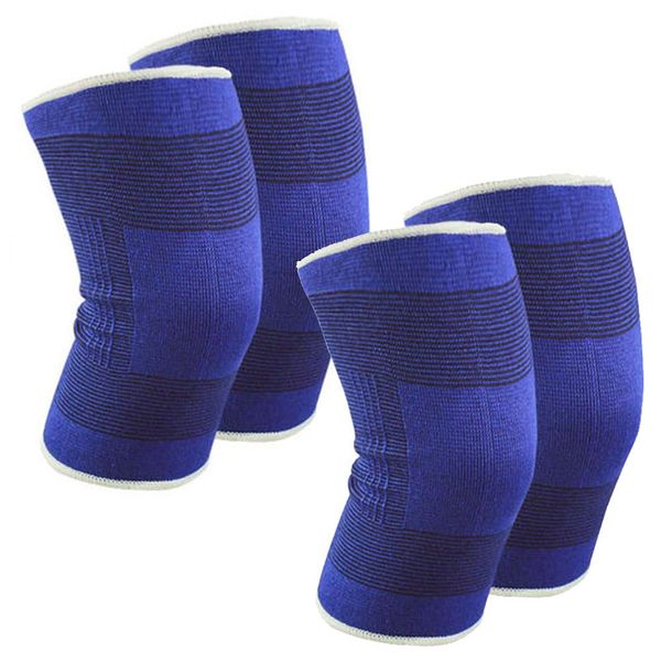 4 Pack Knee Brace Support, Lightweight Elasticated Compression Breathable Knee Compression Sleeves for Running, Hiking, Arthritis, Joint Pain, Ligament Injury, Injury Recovery, Fitness, Sports (Blue)