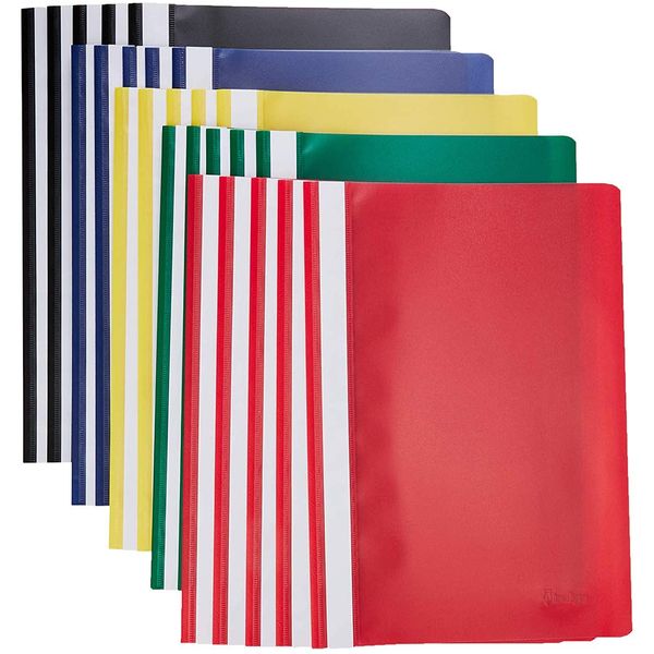 Indigo® A4 Project Folders – Assorted Colours, 2-Prong Report & Document Files (Pack of 25)