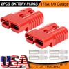 2X 175A Battery Quick Connect Disconnect Cable Plug Winch Jumper Connector Kit