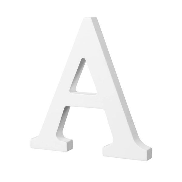 10cm Stehende Holzbuchstaben, leichte Naturholz-Alphabet-Buchstaben Große Holzbuchstaben zum Basteln, unbehandelte Holzdekorationen für Zuhause, Wand, Party, Dekoration, DIY-Projekte (A, Weiß)