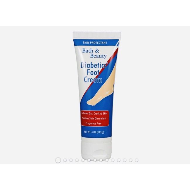 Bath & Beauty Diabetics Foot Cream:4oz-Skin Protectant-Fragance Free..