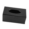 Akozon Bamboo Wood Rectangular Tissue Box - Matte Black (Black)