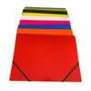 Janrax A4 Black Laminated Card 3 Flap Folder with Elastic Closure