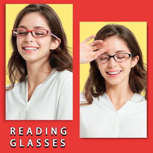 Kerecsen 6 Pack Reading Glasses for Women Men Blue Light Blocking With Spring Hinge computer readers for Ladies Eyeglasses (6 Mix Color-1, 3.00, multiplier_x)