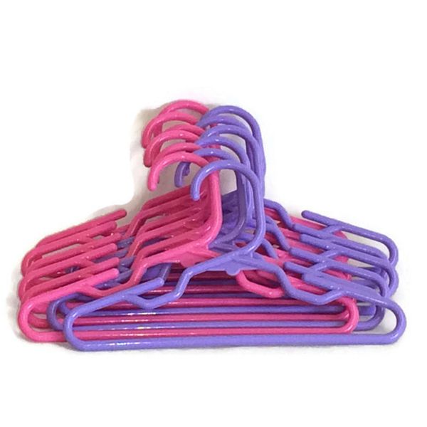 Dog Clothes Hangers Small Pet Clothes 7 inches wide 1 Dozen 6 Lav and 6 Pink