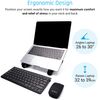 BASE12 Laptop Stand, Portable Foldable Notebook Stand for Desk, Ergonomic Angle Adjustable Laptop Riser Compatible with PC, MacBook, Tablet 11-17”