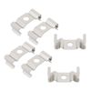 sourcingmap 6 Pcs T4 Fluorescent Tube Lamp Socket Lampholder Bracket Clip Silver Tone