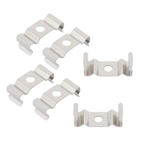 sourcingmap 6 Pcs T4 Fluorescent Tube Lamp Socket Lampholder Bracket Clip Silver Tone