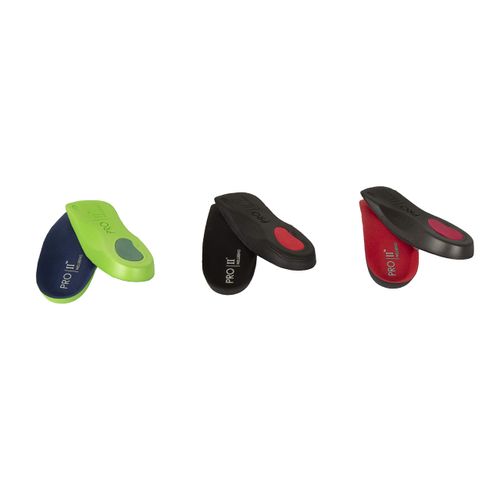 PRO 11 WELLBEING 2 Pairs of 3/4 Slim fit Orthotic Insoles with Poron Heel pad fits in Most Shoes (5/6.5 UK, Pink)