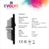 BG Electrical Evolve Single Switched Power Socket + 2 USB Charging Ports (2.1A)
