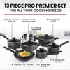 Granitestone Pro Premiere 13 Piece Nonstick Hard Anodized Cookware Set