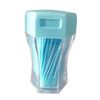 200pcs Double-Head Toothpicks Soft Plastic Oral Care Interdental Floss Cleaners Floss Picks,Braces flossers,Floss for Braces,Floss Sticks for Adults(Sky-Blue)