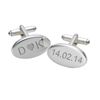 Personalised Initials & Date…Cufflinks - Oval