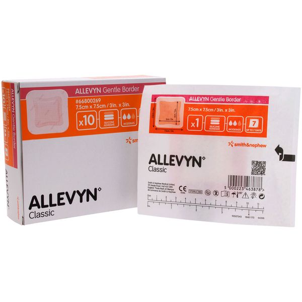 Smith & Nephew 66800269 Allevyn Gentle Border Dressing 3 in. x 3 in. (Each)