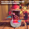 CDIYTOOL Round Rotatable LED Light Base, 8 Light Modes Display Stand, Multicolored Round Display Base for Crystal Statues Glass Ball (Silver)