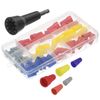 sourcing map Wire Connector Driver,Wire Twisting Spinner,Wire Twisting Tool with 1/4" Chuck,1pcs Wire Twisting Tool+70pcs Wire Caps Black