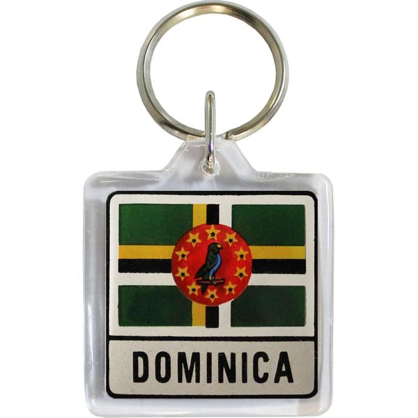 Flagline Dominica - Country Lucite Key Ring
