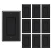 Decora Light Switch Black, Single Pole Paddle Rocker UL ,15A 120V/277V,10 Pack