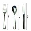 300 Piece Silver Plastic Silverware, Reusable, Forks, Spoon, Knives, 100 Each
