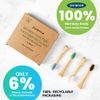 PONPACE Biodegradable Philips Sonicare Compatible Toothbrush Heads, Bamboo Electric Toothbrush Replacement Heads with Plant-Based Bristle 4 Pack (Waved Soft Bristle)