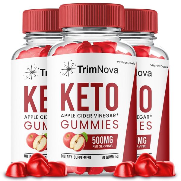TrimNova Keto ACV Gummies. Maximum Strength Trim Nova Gummies  (3 Pack)
