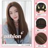 FESHFEN Long Straight Kakiage No Bangs Wig, Wig, Center Parted, Women's, Full Wig, Semi-Long, Wig, Lolita, Cosplay, Wig, Small Face, Popular, Natural, Fashion, Everyday, Heat Resistant, Cute, Net/Comb Included, Chocolate Brown