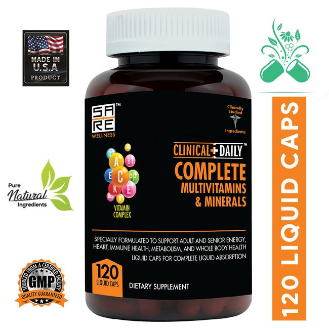 CLINICAL DAILY Complete Whole Food Multivitamin Supplement for Women & Men