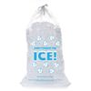 Plastic Ice Bags 8 Lb with Draw String - Pack of 50