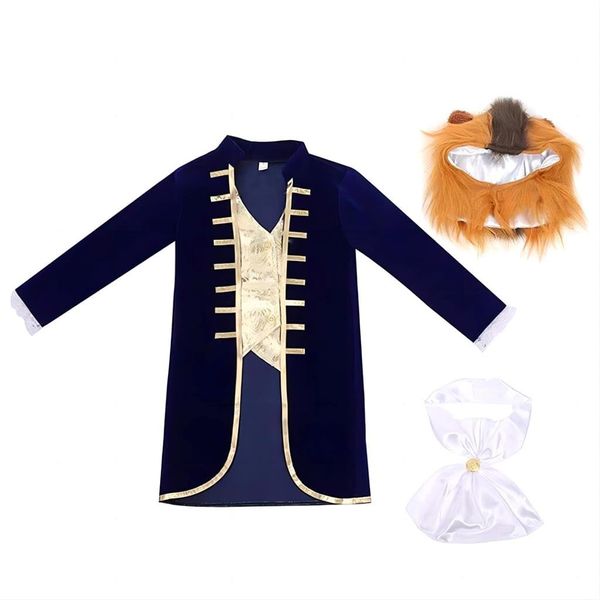 Dressy Daisy Beast Prince Charming Costume Set with Hood and Jabot for Kids Boys Halloween Birthday Party Dress Up Outfit Size 8