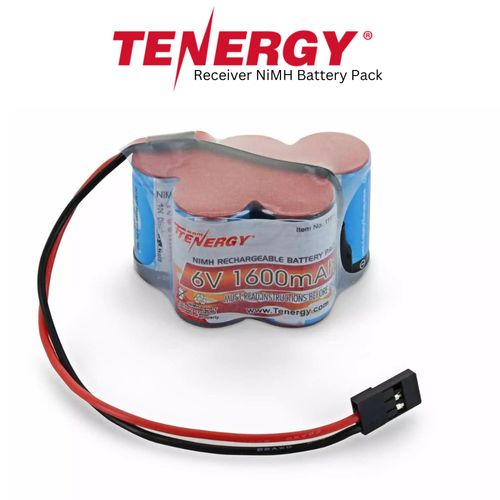 Tenergy 6V 1600mAh Hump NiMH Receiver Battery Pack w/ Hitec Connector for RC Car