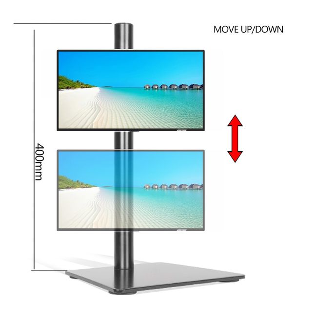 DL-T801L VESA 75X75 100X100 11kg 60cm monitor desk stand desktop holder LCD  tv support 360 degree rotating tv stand movable arm