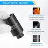 Meccion 3/8 Inch Drive Impact Socket 9/16 inch SAE, 6 Point Cr-Mo Deep Socket, 63mm Length