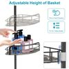 Rustproof Shower Corner Caddy Organizer for Bathroom, Tension Pole w/ 4 Baskets