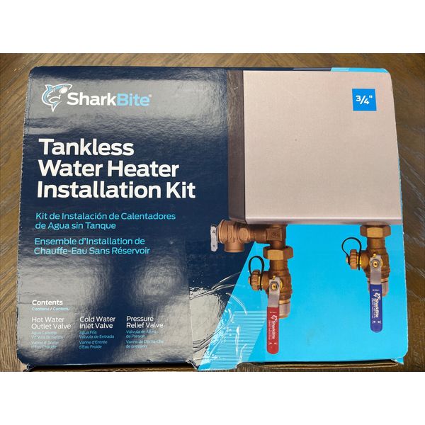 SharkBite 25374 3/4" Tankless Water Heater Valves Installation Kit