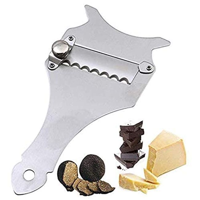 Truffle Slicer Cheese Slicer Ruffles Slicer Stainless Steel Cheese Slicer Grater Handy Slicer Wavy Razor Blade Chocolate Cheese (style1)