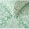Online Bedding Quilted Patchwork Bedspread - Hypoallergenic, Machine Washable Duvet & Pillowcases Bedding Set (Damask Green, King)