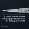 Gingher 4 Inch Curved Embroidery Scissors (01-005273),Silver