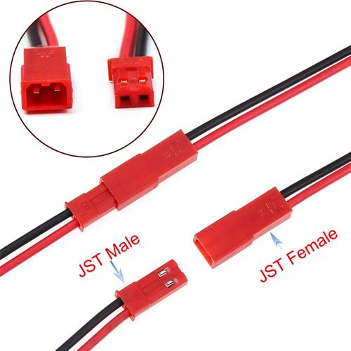 Boladge 20 Pairs JST SYP Plug 2 Pin Male to Female Connector Wired Adapter 10CM 22AWG Silicone Cable