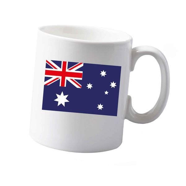 Flox Creative 10 oz Ceramic Mug Australian Flag Left Handed