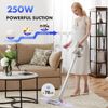 Stick Cordless Vacuum Cleaner, Electric Rechargeable Handheld with LED, White