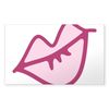 CafePress Pink Lips Rectangle Bumper Sticker Car Decal