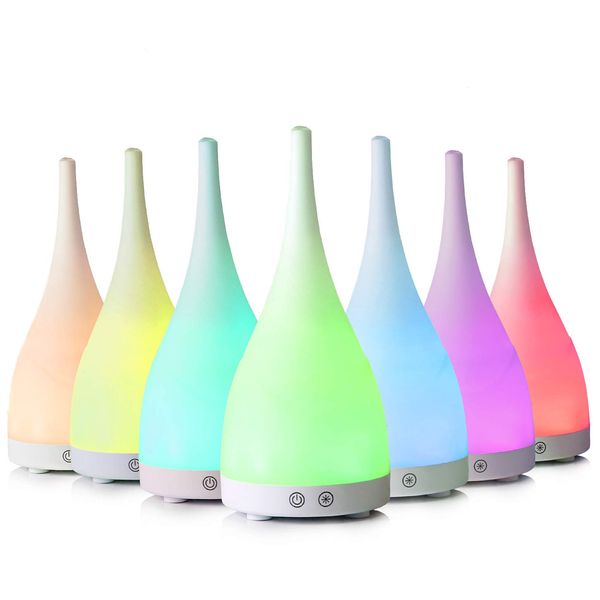 Sensky Aromatherapy Essential Oil Diffuser 100ml Aroma Diffuser Ultrasonic Cool Mist Humidifier with 7 Color LED Lights Waterless Auto Shut-Off Function