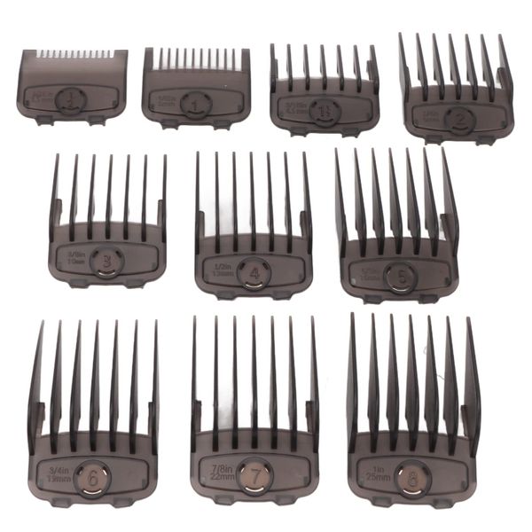 Slide Combs for Clippers 10pcs Hair Clipper Combs Guides Voll Kompatibler Aufsatz Haarschneider Schneiden Schwarz