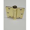 brass plated spring door hinge 3-1/2'' 1/4" radius 2pk