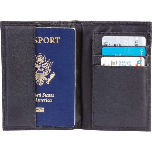 LEATHER PASSPORT COVER W RFID