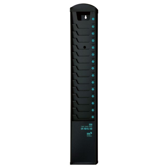 Max ER-RB15/AB Time Card Rack, Antibacterial, For 15 People, Black