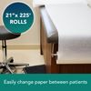 TIDI 980914 Everyday Exam Table Paper, Barrier Protection, Smooth Finish for Comfort, White, 21" Width, 225' Length, Pack of 12