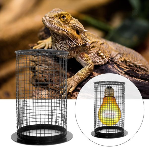 Heater Guard Prevent Pet Burns Ceramic Cylinder Reptile Heating Lamp Shade Heat