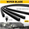 4X Car Windshield Wiper Blade Strips Frameless Insert Rubber Wiper Blade Refills